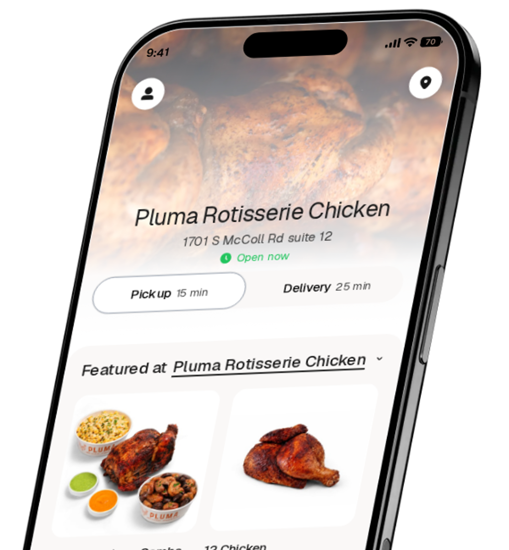 Pluma Rotisserie Chicken app preview